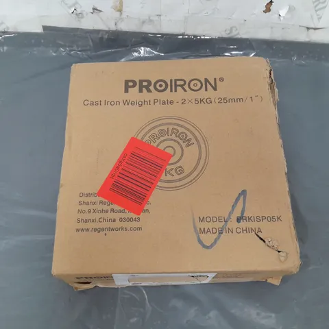 PROIRON CAST IRON WEIGHT PLATES 2X5KG 