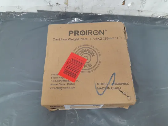 PROIRON CAST IRON WEIGHT PLATES 2X5KG 