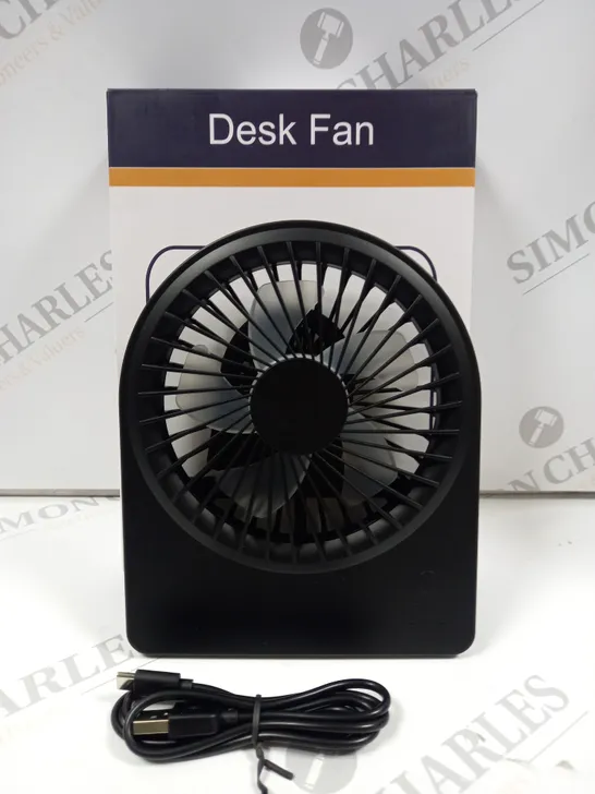 BOXED BLACK DESK FAN 