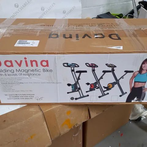 DAVINA FITNESS FOLDING MAGNETIC EXERCISE BIKE - MINT - COLLECTION ONLY