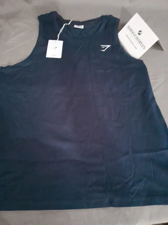 GYMSHARK CREST TANK IN NAVY - L REGULAR FIT