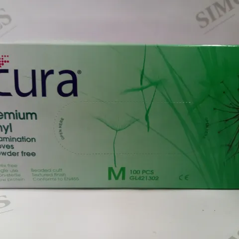 BOX OF APPROX 10X100PCS CURE PREMIUM EXAMINATION GLOVES