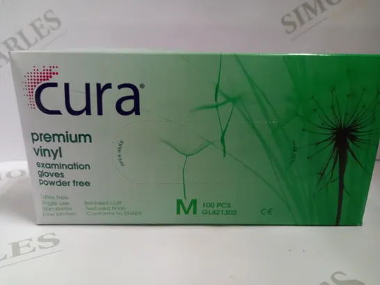 BOX OF APPROX 10X100PCS CURE PREMIUM EXAMINATION GLOVES