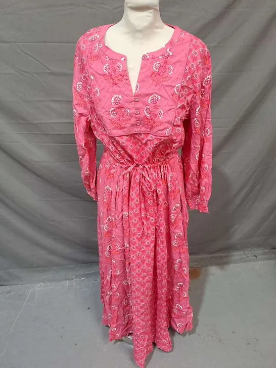 JOULES THERESE DRESS IN ROSE PINK SIZE 14