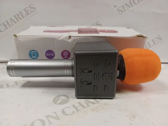 BOXED KARAOKE GUNMETAL GREY MICROPHONE 