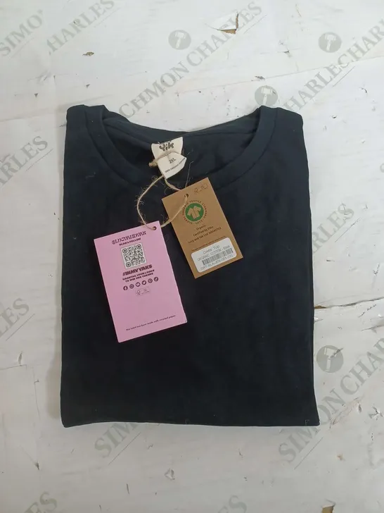 LUCY & YAK COTTON GRETA TOP IN BLACK - 2XL