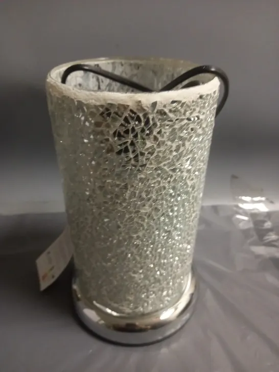 STRAITS SILVER CRACKLE TOUCH LAMP