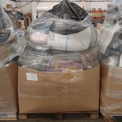 PALLET OF ASSORTED BEDROOM AND COMFORT BASED PRODUCTS TO INCLUDE; PILLOWS, SUPPORT SEAT CUSHIONS AND SIMILARLY RELATED GOODS