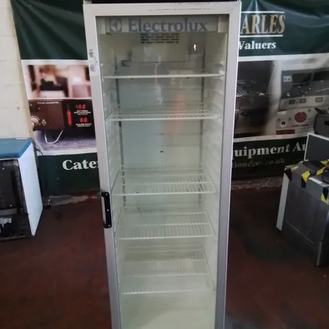 COMMERCIAL UNTESTED VESTFROST FKG 371 GLASS SINGLE DOOR UPRIGHT DISPLAY CHILLER 350 LITRES