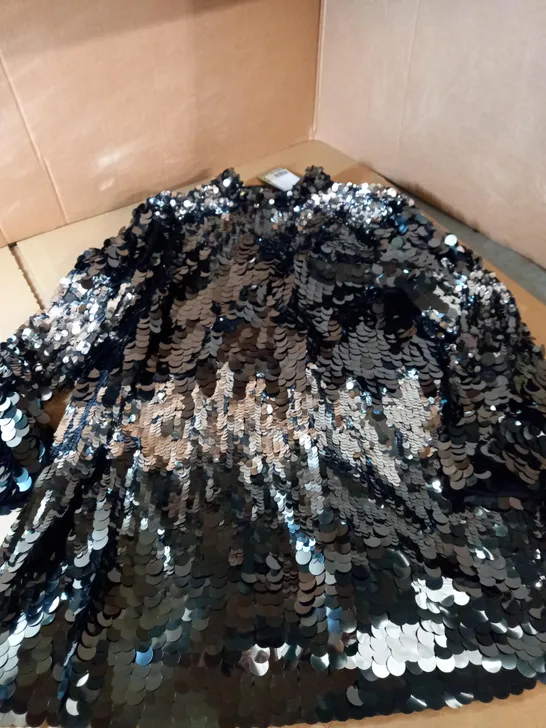 H&M SEQUIN LONG SLEEVED DRESS - SIZE EU L