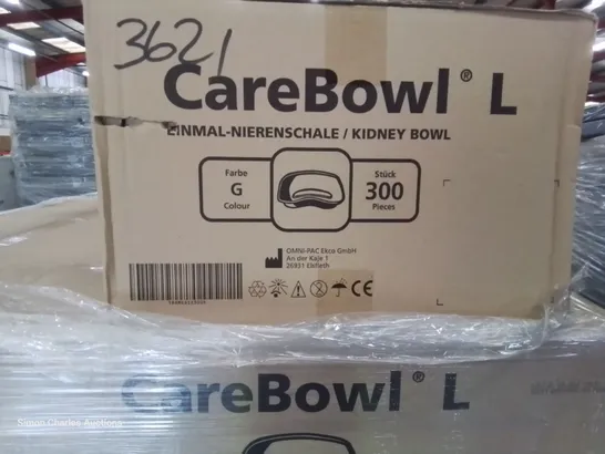 PALLET OF 6 CASES EACH CONTAINING 300 CAREBOWL LARGE KIDNEY BOWLS