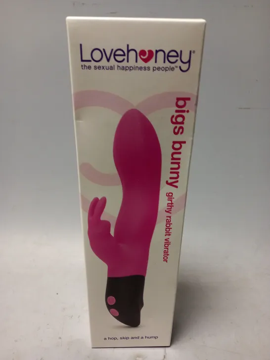 BOXED AND SEALED LOVEHONEY BIGSY BUNNY GIRTHY RABBIT VIBRATOR