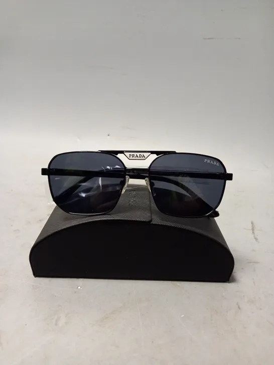 PRADA BLACKED FRAMED SUNGLASSES 