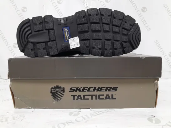 BOXED PAIR OF SKETCHERS WATERPROOF BOOTS IN BLACK SIZE 9