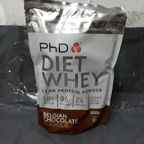 SEALED PHD DIET WHEY LEAN PROTEIN POWDER IN BELGIAN CHOCOLATE 600G