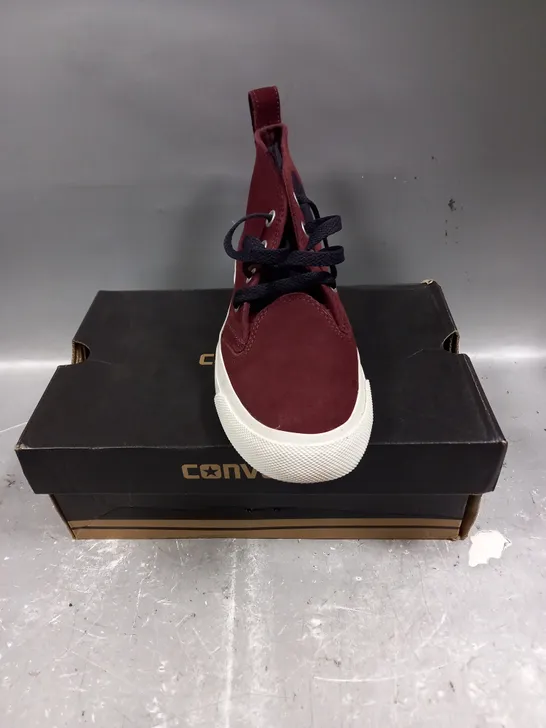 BOXED PAIR OF CONVERSE MAROON TRAINERS - 5