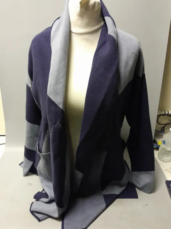 WYNNE COLLECTION OPEN FRON CARDIGAN IN NAVY SIZE M 