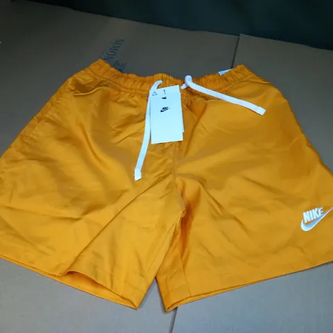 NIKE ABOVE THE KNEE SHORTS - ORANGE SIZE XS