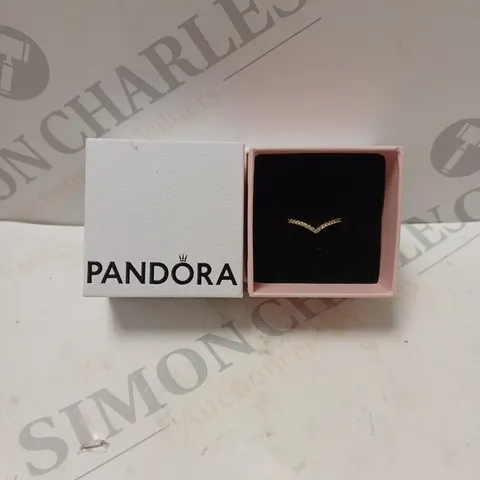 PANDORA ROSE GOLD ARCH RING 