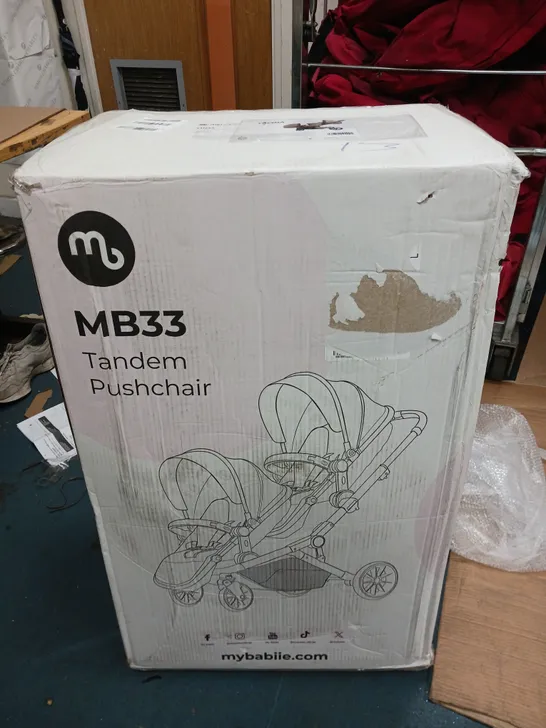 MY BABIIE MB33 TANDEM PUSHCHAIR DANI DYER - BEIGE -  COLLECTION ONLY RRP £449.99