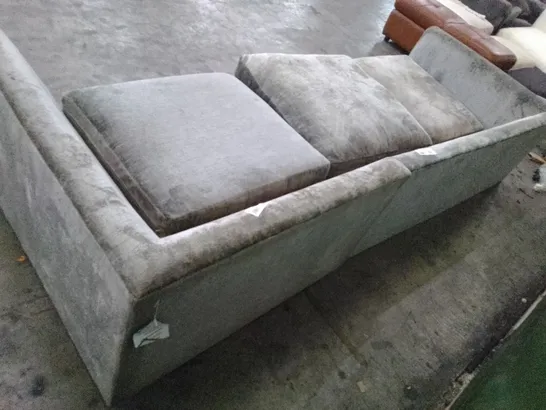 QUALITY DESIGNER 2 SECTION SOFA - GREY FABRIC