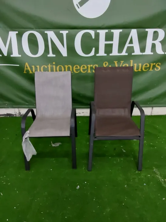 2 X ASSORTED DESIGNER GARDEN CHAIRS 