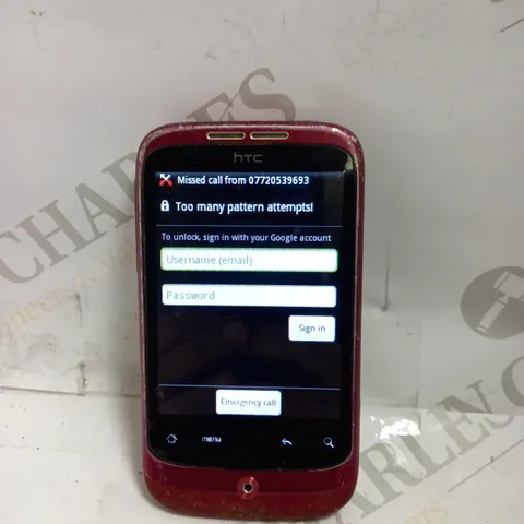 HTC WILDFIRE PHONE - RED