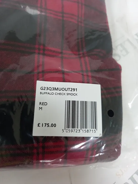 BAGGED PRETTY GREEN BUFFALO CHECK SMOCK SIZE M