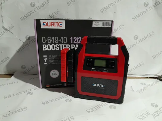 BOXED DURITE O-649-40 12/24VDC JUMP STARTER PACK 