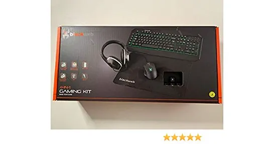 BRAND NEW BOXED BLACK WEB 4 IN 1 GAMING KIT INCLUDING; MOUSE, KEYBOARD, HEADSET AND MOUSE MAT