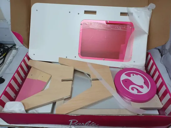 BOXED BARBIE WOODEN VANITY STUDIO