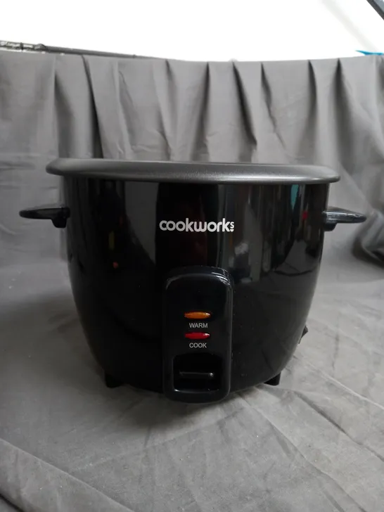 BOXED COOKWORKS BLACK RICE COOKER 