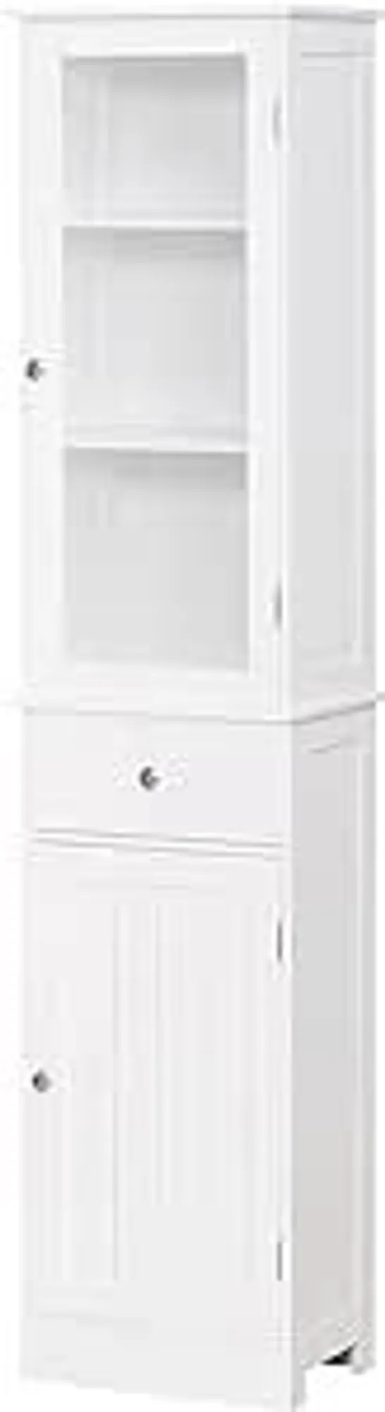 BOXED BATHROOM STORAGE CABINET - WHITE (1 BOX)