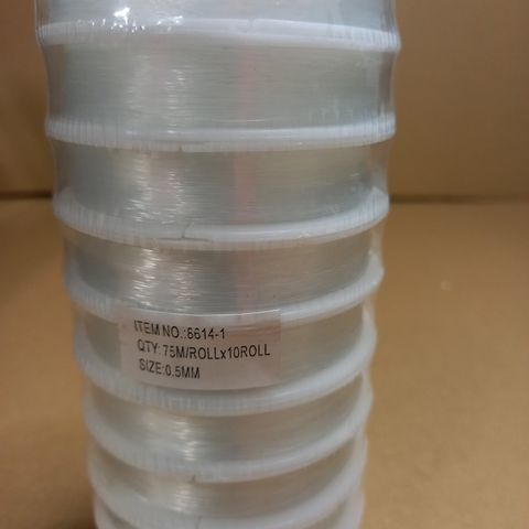 LOT OF APPROX 13 PACKAGED PLASTIC REELS/SPOOLS (APPROX 10 IN EACH PACK)