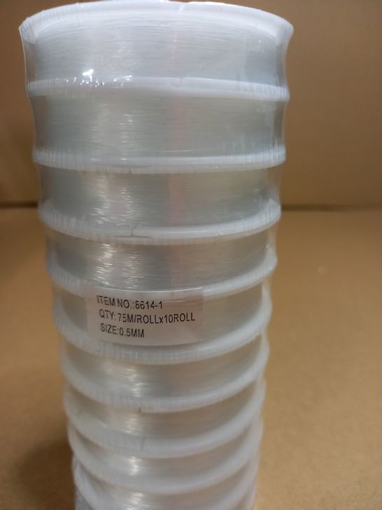 LOT OF APPROX 13 PACKAGED PLASTIC REELS/SPOOLS (APPROX 10 IN EACH PACK)