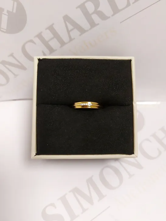 BOXED MISSOMA GOLD EFFECT BAND RING