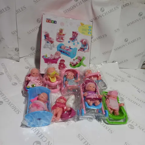 BOXED DEAO SET OF 8 MINI 5" BABY TOYS 