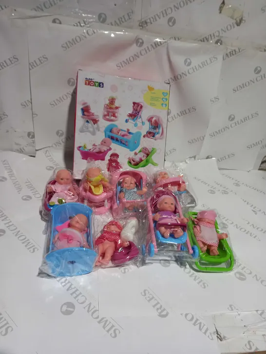 BOXED DEAO SET OF 8 MINI 5" BABY TOYS 