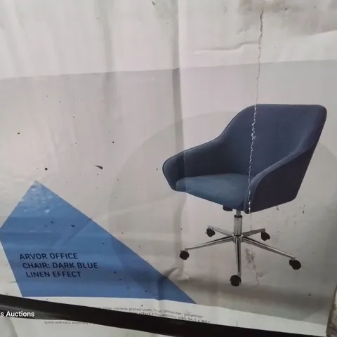 BOXED ARVOR OFFICE CHAIR DARK BLUE