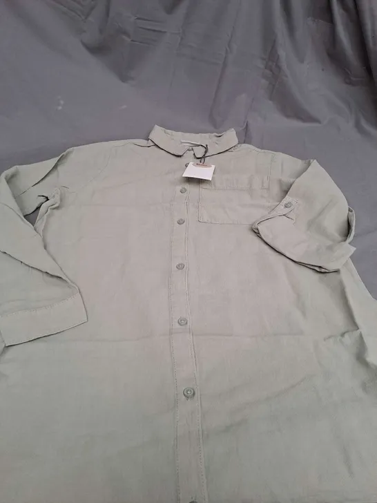 KAFFE KANAYA SHIRT TUNIC LIGHT KHAKI SHIRT - SIZE 36