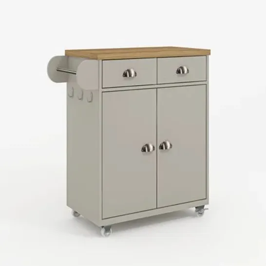 PERTH KITCHEN CART WITH GREY FINISH 