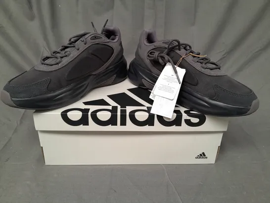 BOXED PAIR OF ADIDAS OZELLE SHOES IN BROWN UK SIZE 10