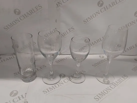 BOX OF APPROXIMATELY 21x ASSORTED WINE/DRINKS GLASSES