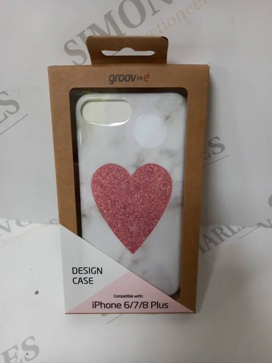 BOX OF APPROXIMATELY 100 GROOV-E IPHONE 6/7/8 DESIGN CASES MARBLE WITH HEART GV-MP037