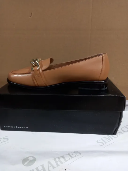 DUNE GILMORE LOAFER IN CAMEL UK SIZE 6