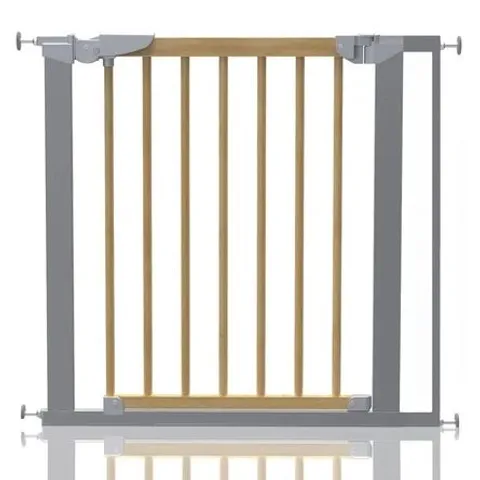 BOXED BEECHWOOD AND METAL SAFETY BABY GATE (1 BOX)