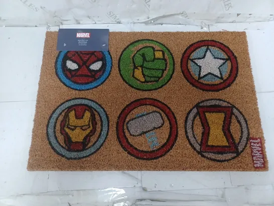 3 MARVEL STENCILLED COIR DOORMATS - 40x60cm