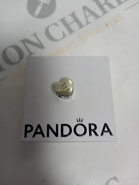 BOXED PANDORA PERSONALISED HEART CHARM 