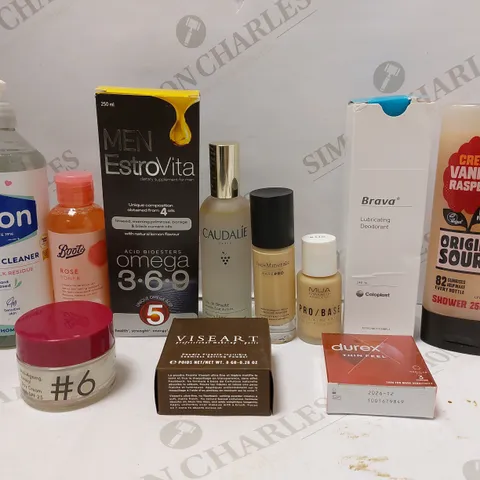 LOT OF APPROX 20 ASSORTED BEAUTY PRODUCTS TO INCLUDE CAUDALIE BEAUTY ELIXIR, BAREMINERALS BAREPRO FOUNDATION - 05 SATEEN, ORIGINAL SOURCE SHOWER GEL, ETC