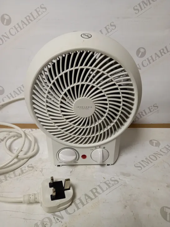 JOHN LEWIS MINI WHITE HEATER FAN